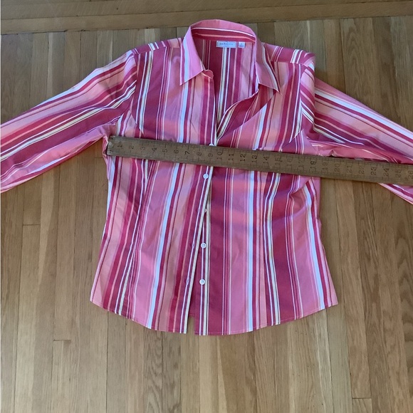 GH Bass & Co. women’s long sleeve stretch blouse size large - Picture 4 of 6